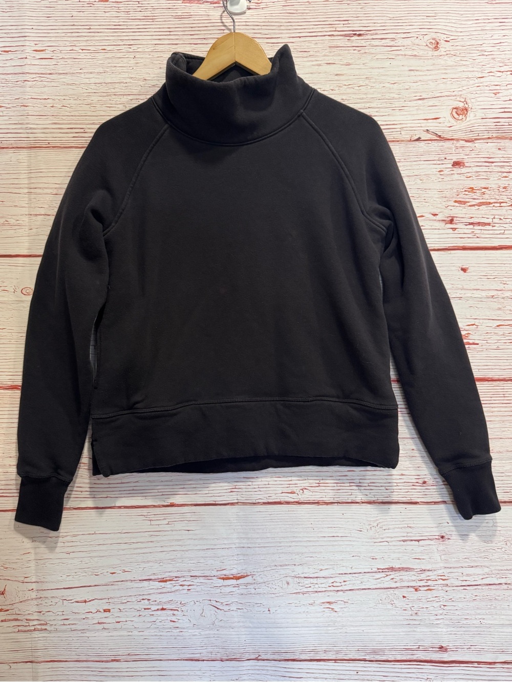 Public Rec Luxe Fleece Pullover in Black Sz S